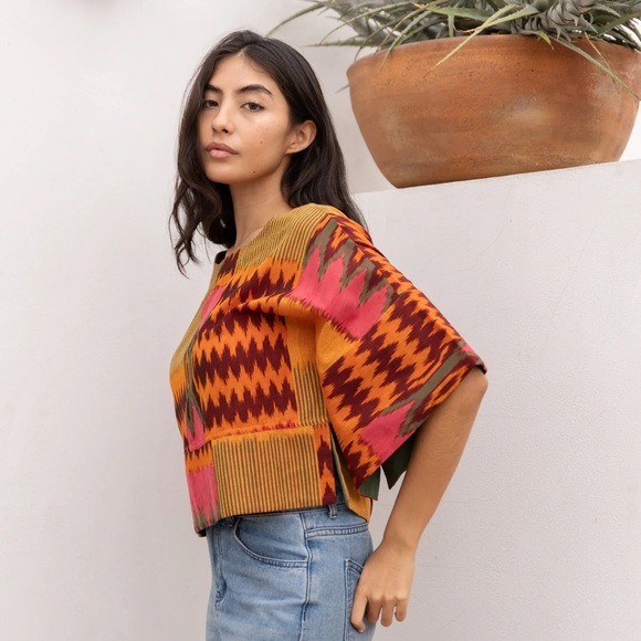 NWT Rujuta Sheth Mira Top in Mystic Ikat, XS/S - Picture 3 of 8